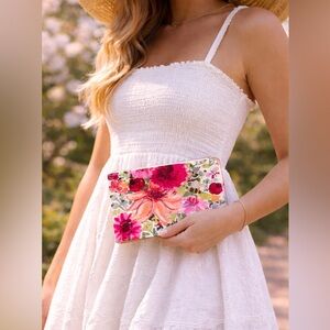 Kate Spade Floral Dahlia Clutch Pouch NWOT